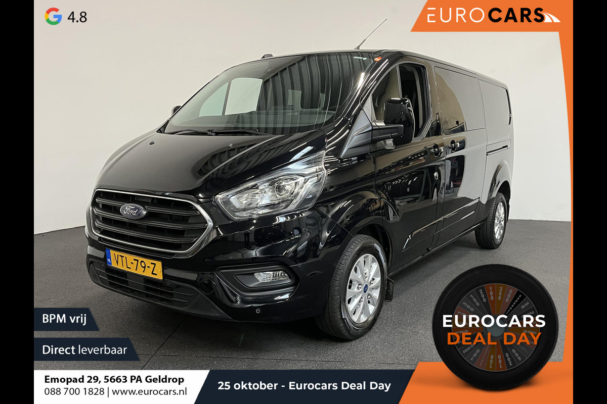 Ford Transit Custom 300 2.0 TDCI L2H1 Limited Dubbele cabine Navi| Airco| 2 Schuifdeuren | Trekhaak| PDC| Carplay| DAB|