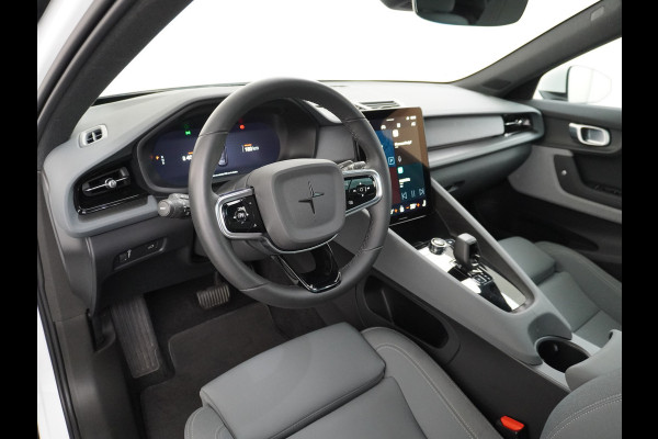 Polestar 2 Long Range 78 kWh SOH=92,7% Pano-Dak 20" Sleutelloos(Telefoon-sleutel) Adaptive-Cruise Carplay Android 360-Camera Elektr.stoelen Phone-Connect.Stoel-Verwarmd 1500kg-trekvermogen OnePedal drive Licht+Zichtpakket 55.000 nieuw!! EBD RemAssist Virtual-Cockpit digiDash Uitparkeer waarschuwing Botswaarsc.syst. Autonoom-Rem Noodrem ESP TCS Hill-Assist Lane Assist Pre-Crash-Syst. Emergency-Call Keyless Ecc tot 150kw snell
