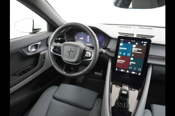 Polestar 2 Long Range 78 kWh SOH=92,7% Pano-Dak 20" Sleutelloos(Telefoon-sleutel) Adaptive-Cruise Carplay Android 360-Camera Elektr.stoelen Phone-Connect.Stoel-Verwarmd 1500kg-trekvermogen OnePedal drive Licht+Zichtpakket 55.000 nieuw!! EBD RemAssist Virtual-Cockpit digiDash Uitparkeer waarschuwing Botswaarsc.syst. Autonoom-Rem Noodrem ESP TCS Hill-Assist Lane Assist Pre-Crash-Syst. Emergency-Call Keyless Ecc tot 150kw snell