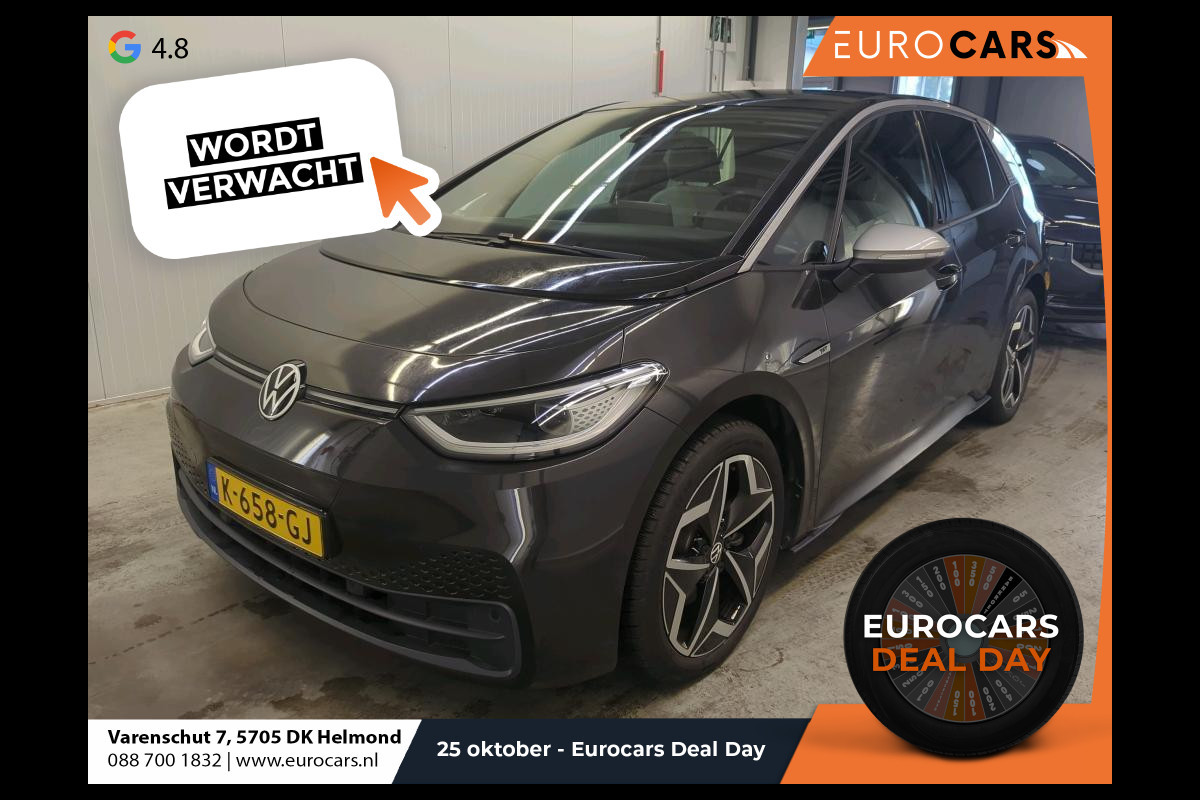 Volkswagen ID.3 First Plus 58 kWh Navigatie Apple Carplay/Android Auto Camera Parkeersensoren Adaptive Cruise Control Full LED Matrix Stoel- en stuurverwarming Lichtmetalen velgen Climate Control
