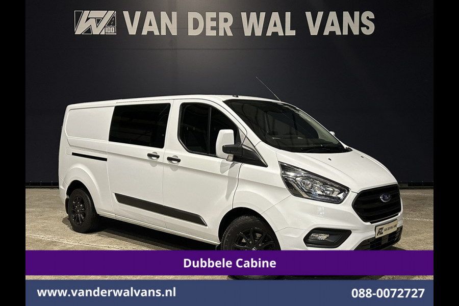 Ford Transit Custom 2.0 TDCI 131pk Automaat L2H1 Dubbele Cabine Euro6 Airco | 6-Zits | Camera | Navigatie | Apple Carplay | LED | Trekhaak Android Auto, LM velgen, Cruisecontrol, Verwarmde voorruit, Parkeersensoren, Bijrijdersbank