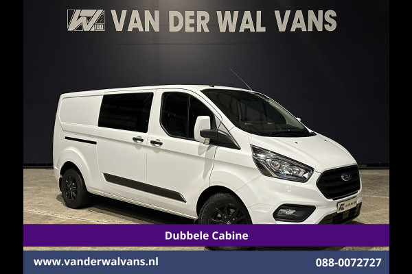 Ford Transit Custom 2.0 TDCI 131pk Automaat L2H1 Dubbele Cabine Euro6 Airco | 6-Zits | Camera | Navigatie | Apple Carplay | LED | Trekhaak Android Auto, LM velgen, Cruisecontrol, Verwarmde voorruit, Parkeersensoren, Bijrijdersbank