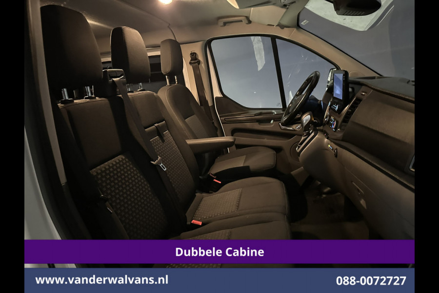 Ford Transit Custom 2.0 TDCI 131pk Automaat L2H1 Dubbele Cabine Euro6 Airco | 6-Zits | Camera | Navigatie | Apple Carplay | LED | Trekhaak Android Auto, LM velgen, Cruisecontrol, Verwarmde voorruit, Parkeersensoren, Bijrijdersbank