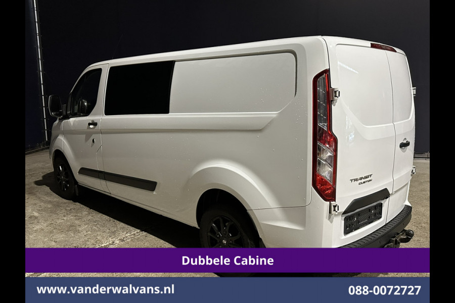 Ford Transit Custom 2.0 TDCI 131pk Automaat L2H1 Dubbele Cabine Euro6 Airco | 6-Zits | Camera | Navigatie | Apple Carplay | LED | Trekhaak Android Auto, LM velgen, Cruisecontrol, Verwarmde voorruit, Parkeersensoren, Bijrijdersbank