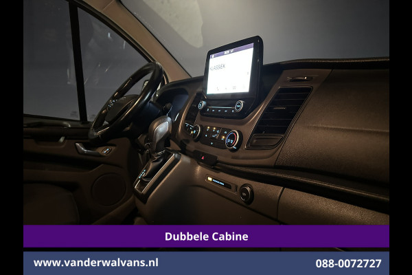 Ford Transit Custom 2.0 TDCI 131pk Automaat L2H1 Dubbele Cabine Euro6 Airco | 6-Zits | Camera | Navigatie | Apple Carplay | LED | Trekhaak Android Auto, LM velgen, Cruisecontrol, Verwarmde voorruit, Parkeersensoren, Bijrijdersbank