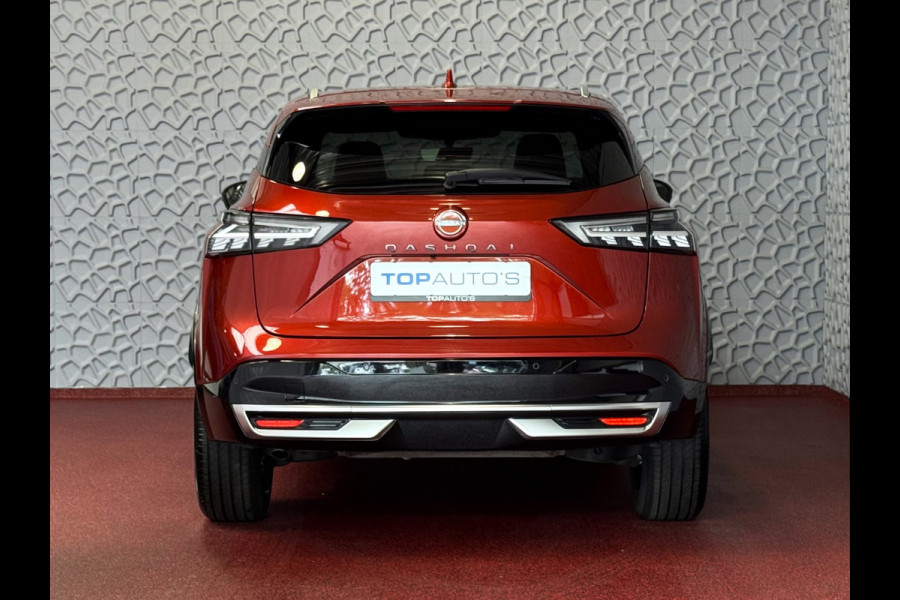 Nissan QASHQAI 1.3 MHEV 160PK TEKNA PLUS BOSE 20''LMV LEER ALCANTARA PANO MASSAGE BOSE STOEL/STUUR/RUIT VERW MATRIX.LED ELEK.KLEP HEADUP 20''LM 04/2025