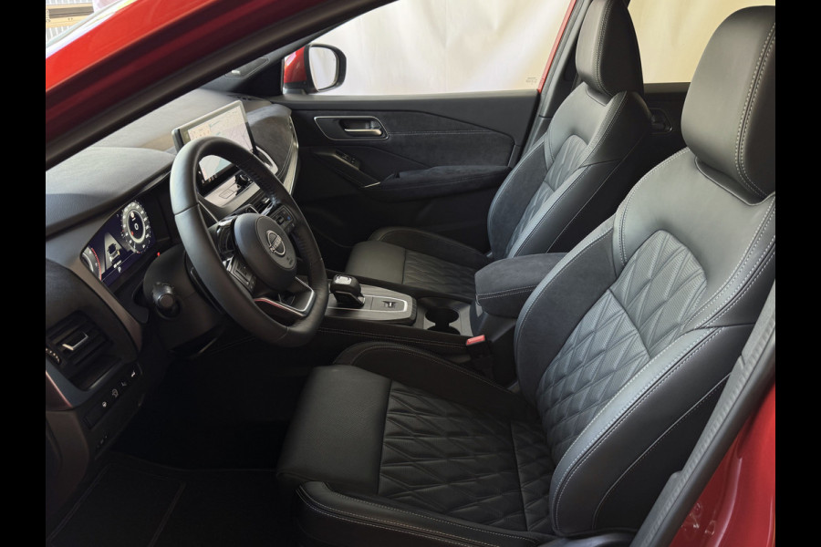 Nissan QASHQAI 1.3 MHEV 160PK TEKNA PLUS BOSE 20''LMV LEER ALCANTARA PANO MASSAGE BOSE STOEL/STUUR/RUIT VERW MATRIX.LED ELEK.KLEP HEADUP 20''LM 04/2025