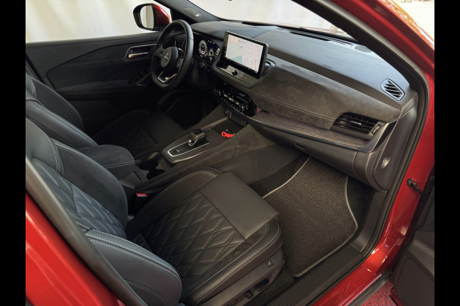 Nissan QASHQAI 1.3 MHEV 160PK TEKNA PLUS BOSE 20''LMV LEER ALCANTARA PANO MASSAGE BOSE STOEL/STUUR/RUIT VERW MATRIX.LED ELEK.KLEP HEADUP 20''LM 04/2025