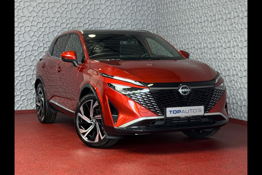 Nissan QASHQAI 1.3 MHEV 160PK TEKNA PLUS BOSE 20''LMV LEER ALCANTARA PANO MASSAGE BOSE STOEL/STUUR/RUIT VERW MATRIX.LED ELEK.KLEP HEADUP 20''LM 04/2025