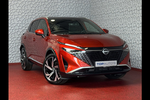Nissan QASHQAI 1.3 MHEV 160PK TEKNA PLUS BOSE 20''LMV LEER ALCANTARA PANO MASSAGE BOSE STOEL/STUUR/RUIT VERW MATRIX.LED ELEK.KLEP HEADUP 20''LM 04/2025
