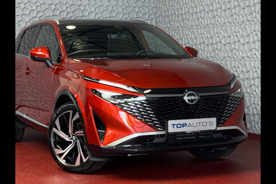 Nissan QASHQAI 1.3 MHEV 160PK TEKNA PLUS BOSE 20''LMV LEER ALCANTARA PANO MASSAGE BOSE STOEL/STUUR/RUIT VERW MATRIX.LED ELEK.KLEP HEADUP 20''LM 04/2025