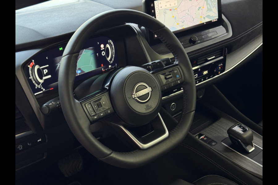 Nissan QASHQAI 1.3 MHEV 160PK TEKNA PLUS BOSE 20''LMV LEER ALCANTARA PANO MASSAGE BOSE STOEL/STUUR/RUIT VERW MATRIX.LED ELEK.KLEP HEADUP 20''LM 03/2025