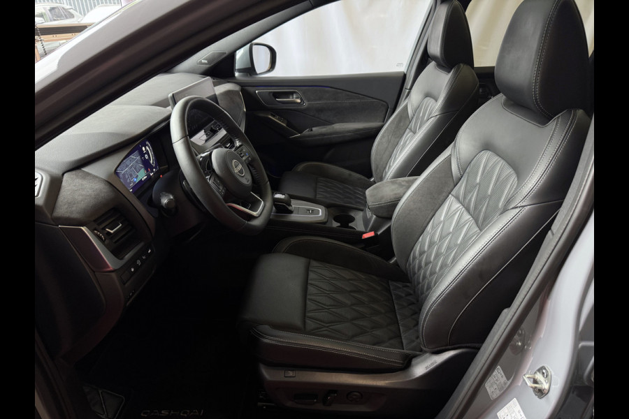 Nissan QASHQAI 1.3 MHEV 160PK TEKNA PLUS BOSE 20''LMV LEER ALCANTARA PANO MASSAGE BOSE STOEL/STUUR/RUIT VERW MATRIX.LED ELEK.KLEP HEADUP 20''LM 03/2025