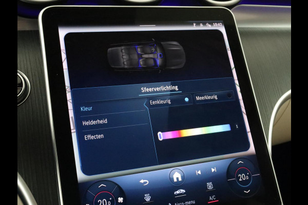 Mercedes-Benz C-Klasse 200 Launch Edition Luxury Line | Panoramadak | Trekhaak | Leder | Stoelverwarming | Carplay | Camera | Sfeerverlichting | Navigatie | 18'' | Getint glas