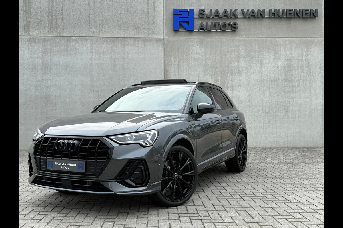 Audi Q3 45 TFSI e S Line Edition 245pk S-Tronic! 1e Eig|DLR|Panoramadak|Virtual Cockpit|LED Matrix|Leder|ACC|Camera|Black|Trekhaak