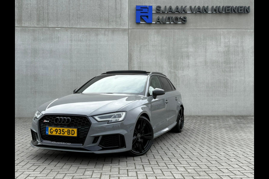Audi RS3 Sportback 2.5TFSI Quattro A3 Facelift 400pk S-Tronic|Geen OPF|Nardo Grey|Keramisch|Virtual Cockpit|Panoramadak|LED Matrix Audi RS3 Sportback 2.5TFSI Quattro A3 Facelift 400pk S-Tronic|Geen OPF|Nardo Grey|Keramisch|Virtual Cockpit|Panoramadak|LED Matrix