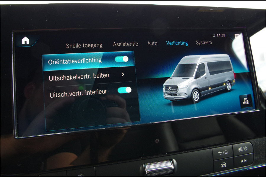 Mercedes-Benz Sprinter 319 3.0 V6 CDI L2H2 > 191pk/Luxe Bus/Dubbele schuifdeur/Luchtv. LED/Leer/Elektrisch verstelbare stoelen