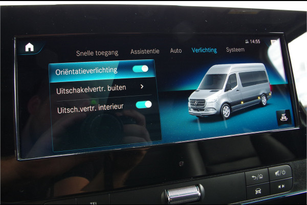 Mercedes-Benz Sprinter 319 3.0 V6 CDI L2H2 > 191pk/Luxe Bus/Dubbele schuifdeur/Luchtv. LED/Leer/Elektrisch verstelbare stoelen