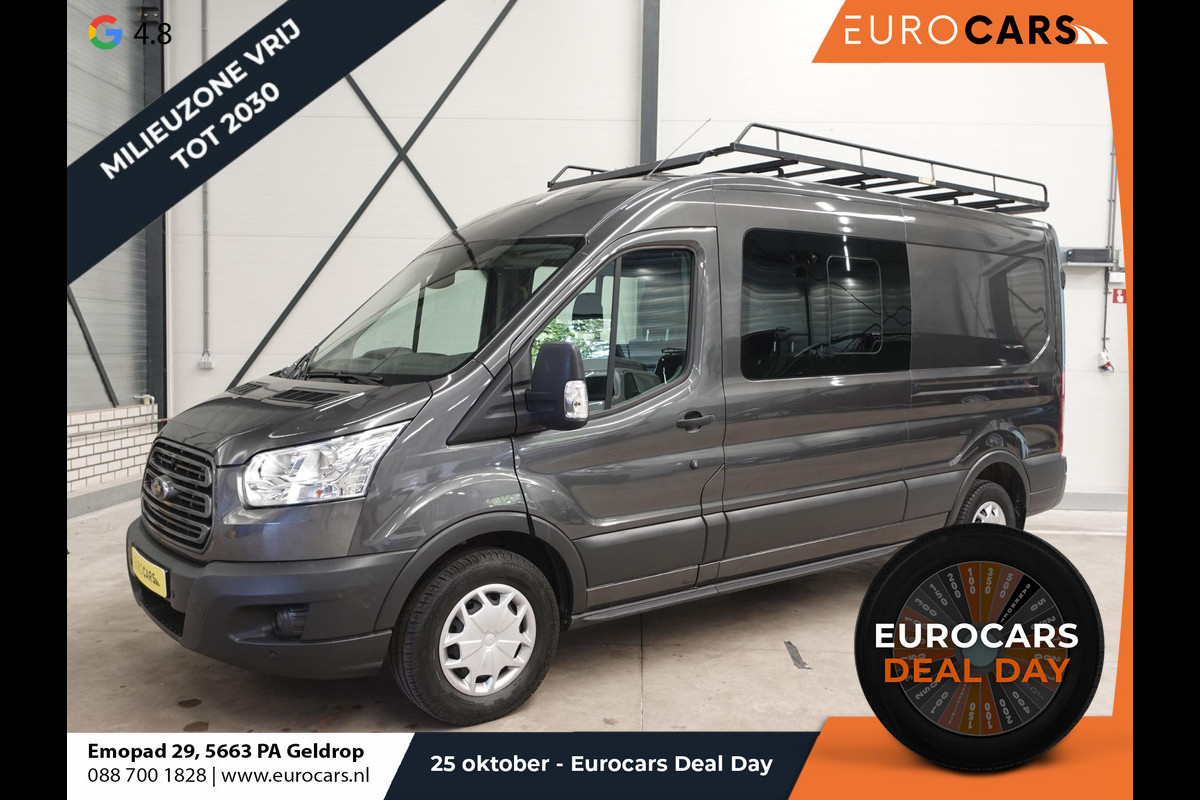 Ford Transit 130pk L3H2 Dubbele Cabine 6-Zits Airco Cruise control Trekhaak Imperiaal Euro6 Ford Transit 130pk L3H2 Dubbele Cabine 6-Zits Airco Cruise control Trekhaak Imperiaal Euro6