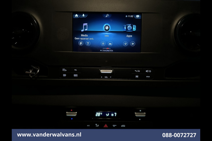 Mercedes-Benz Sprinter 316 CDI 163pk L3H2 Euro6 Airco | Camera | Apple Carplay | Cruisecontrol Android Auto, Chauffeursstoel, Stoelverwarming, 270gr. Achterdeuren, Bijrijdersbank