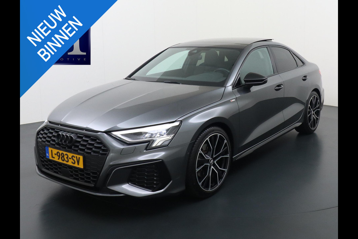 Audi A3 Limousine 35 TFSI S edition S line in- exterieur+ sportonderstel | VIRTUAL DASH | PANORAMADAK | LEDER+ STOELVERWARMING | CAMERA | AMBILIGHT | RIJKLAARPRIJS INCL. 12MND BOVAG Audi A3 Limousine 35 TFSI S edition S line in- exterieur+ sportonderstel | VIRTUAL DASH | PANORAMADAK | LEDER+ STOELVERWARMING | CAMERA | AMBILIGHT | RIJKLAARPRIJS INCL. 12MND BOVAG