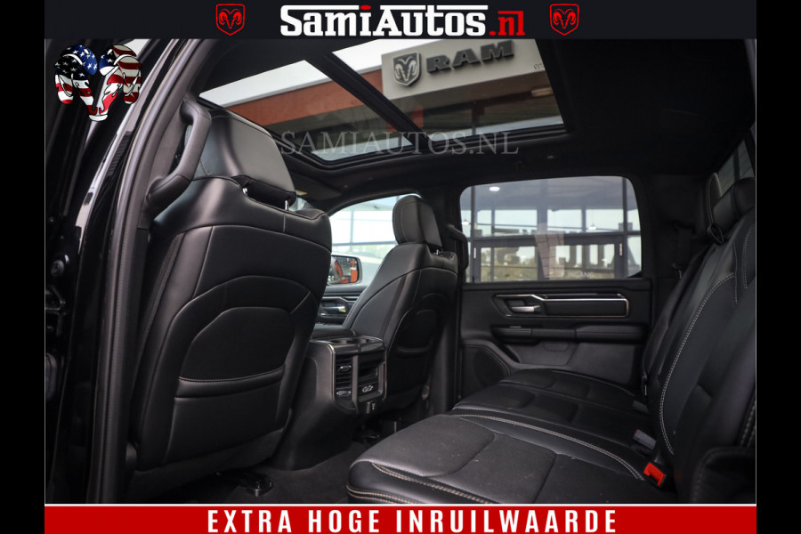 Dodge Ram 1500 SPORT BLACK EDITION | 4X4 5.7 V8 | VOL OPTIES | 360 CAMERA | APPLE CARPLAY | 3500KG | 22INCH NIGHT | FULL LED | ADAPTIVE CRUISE | MEMORY SEATS | LEDER | DUBBELE CABINE | CREWCAB
