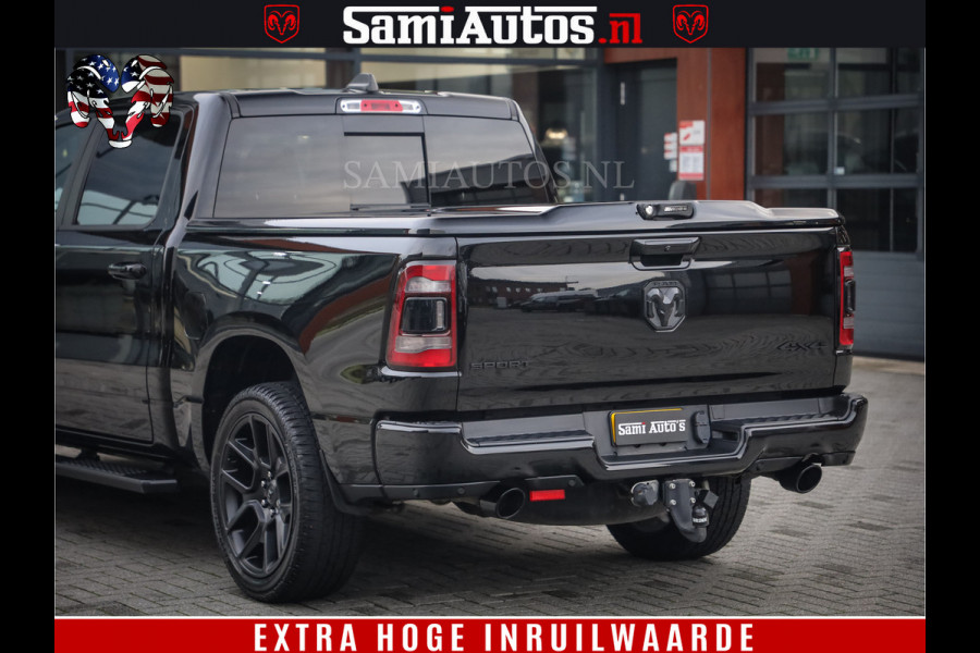 Dodge Ram 1500 SPORT BLACK EDITION | 4X4 5.7 V8 | VOL OPTIES | 360 CAMERA | APPLE CARPLAY | 3500KG | 22INCH NIGHT | FULL LED | ADAPTIVE CRUISE | MEMORY SEATS | LEDER | DUBBELE CABINE | CREWCAB