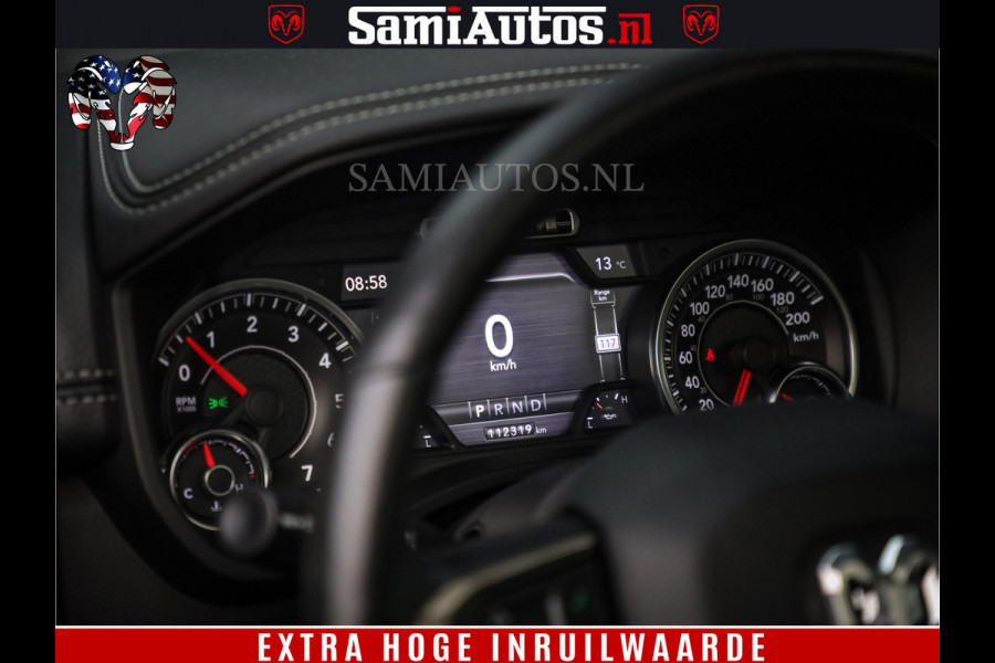Dodge Ram 1500 SPORT BLACK EDITION | 4X4 5.7 V8 | VOL OPTIES | 360 CAMERA | APPLE CARPLAY | 3500KG | 22INCH NIGHT | FULL LED | ADAPTIVE CRUISE | MEMORY SEATS | LEDER | DUBBELE CABINE | CREWCAB