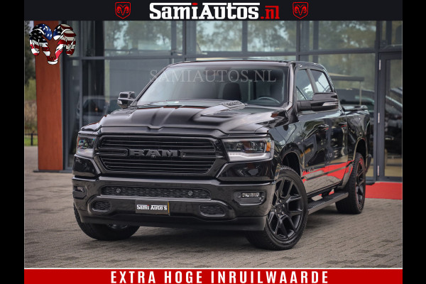 Dodge Ram 1500 SPORT BLACK EDITION | 4X4 5.7 V8 | VOL OPTIES | 360 CAMERA | APPLE CARPLAY | 3500KG | 22INCH NIGHT | FULL LED | ADAPTIVE CRUISE | MEMORY SEATS | LEDER | DUBBELE CABINE | CREWCAB