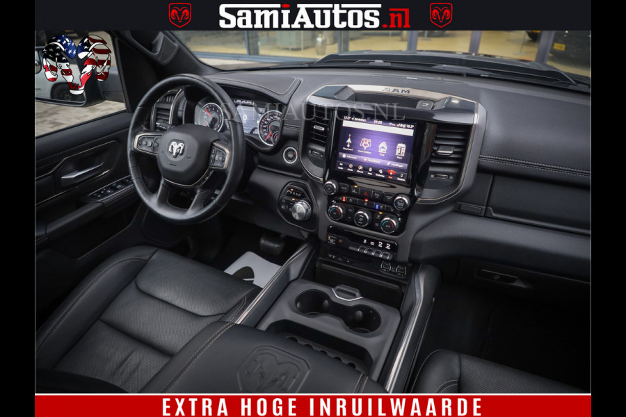 Dodge Ram 1500 SPORT BLACK EDITION | 4X4 5.7 V8 | VOL OPTIES | 360 CAMERA | APPLE CARPLAY | 3500KG | 22INCH NIGHT | FULL LED | ADAPTIVE CRUISE | MEMORY SEATS | LEDER | DUBBELE CABINE | CREWCAB