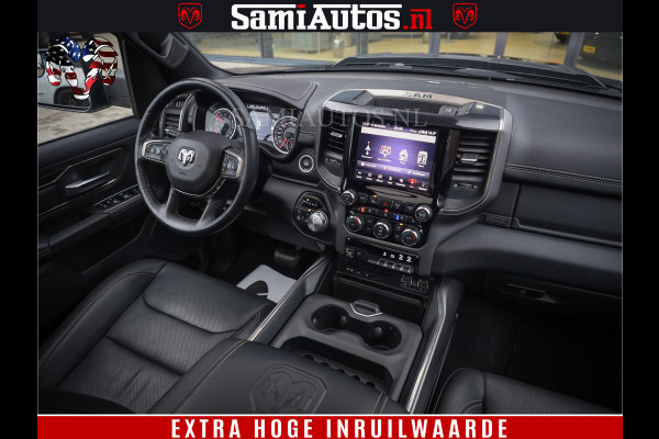 Dodge Ram 1500 SPORT BLACK EDITION | 4X4 5.7 V8 | VOL OPTIES | 360 CAMERA | APPLE CARPLAY | 3500KG | 22INCH NIGHT | FULL LED | ADAPTIVE CRUISE | MEMORY SEATS | LEDER | DUBBELE CABINE | CREWCAB