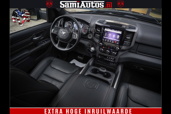 Dodge Ram 1500 SPORT BLACK EDITION | 4X4 5.7 V8 | VOL OPTIES | 360 CAMERA | APPLE CARPLAY | 3500KG | 22INCH NIGHT | FULL LED | ADAPTIVE CRUISE | MEMORY SEATS | LEDER | DUBBELE CABINE | CREWCAB