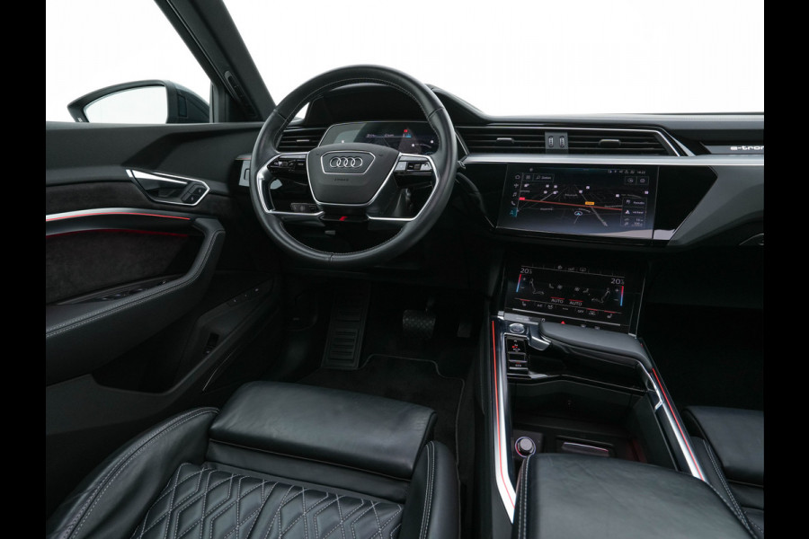 Audi e-tron 55 quattro advanced 95 kWh [3-Fase] {SOH-92%} *PANO | LUXURY-LEATHER | FULL-LED | BANG&OLUFSEN | ADAPTIVE-CRUISE | MEMORY-PACK | BLIND-SPOT | TOP-VIEW | SPORT/HEATED-SEATS | KEYLESS | DAB+ | ECC | PDC | 22''ALU*