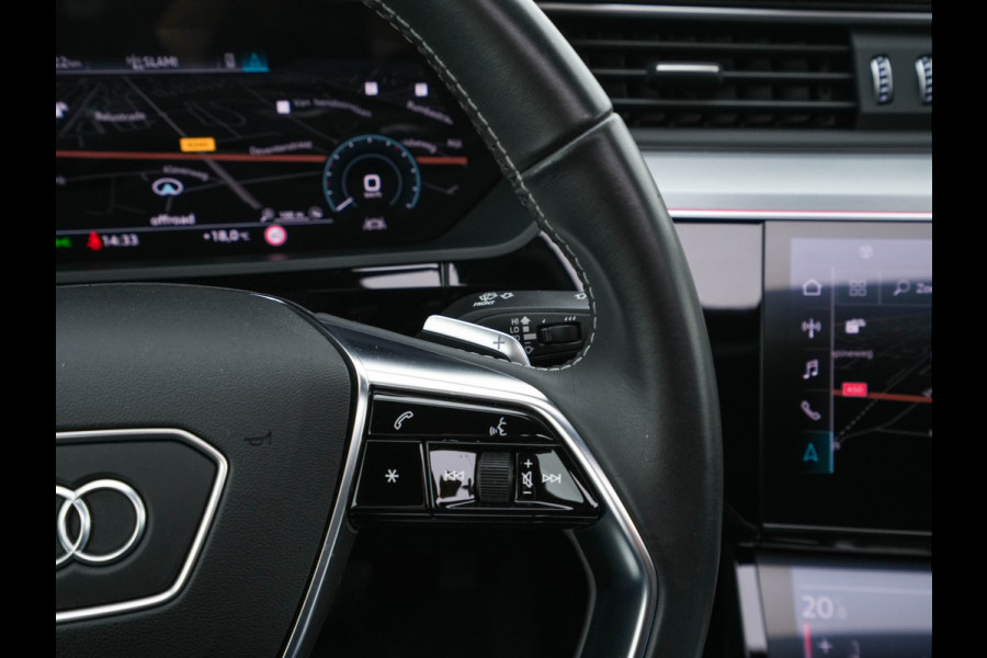 Audi e-tron 55 quattro advanced 95 kWh [3-Fase] {SOH-92%} *PANO | LUXURY-LEATHER | FULL-LED | BANG&OLUFSEN | ADAPTIVE-CRUISE | MEMORY-PACK | BLIND-SPOT | TOP-VIEW | SPORT/HEATED-SEATS | KEYLESS | DAB+ | ECC | PDC | 22''ALU*