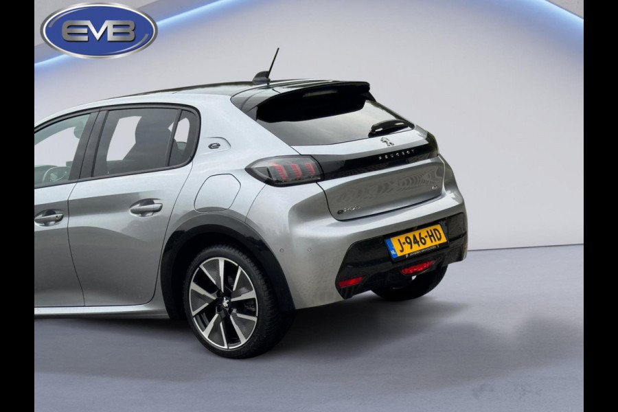 Peugeot e-208 EV GT 350 50 kWh, adaptief cruise control, panoramadak 1/2 lederen sportinterieur, 1 e eigenaar,nl auto nap