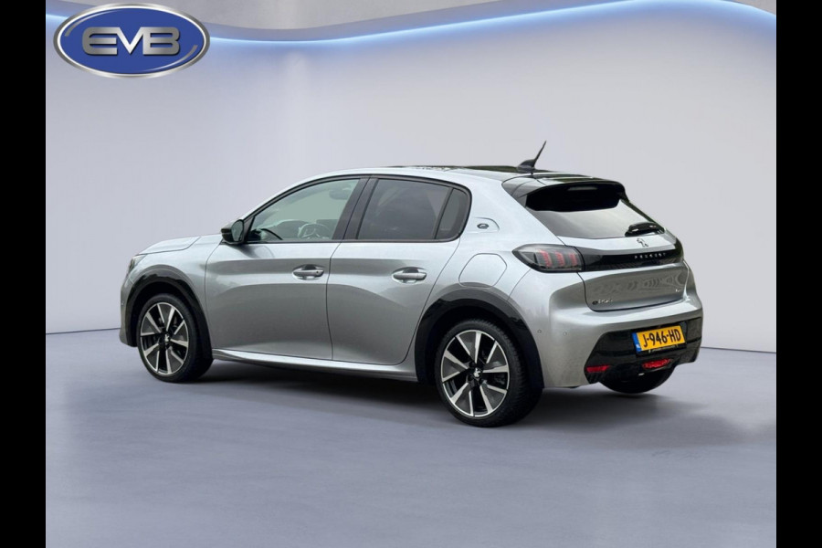 Peugeot e-208 EV GT 350 50 kWh, adaptief cruise control, panoramadak 1/2 lederen sportinterieur, 1 e eigenaar,nl auto nap