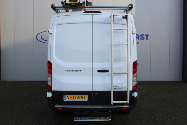 Ford Transit 290 2.0-105pk TDCI L2H2 Ambiente. Compleet ingerichte Ford Transit ! Camera, pdc v+a, airco, ladder achterd., opstaptrede met trekhaak, imperiaal met ladder, omvormer naar 220V, etc etc.