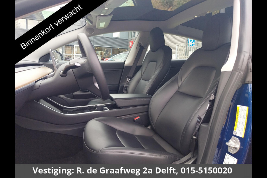 Tesla Model 3 Standard RWD Plus 60 kWh (238 PK) ACCU: 92% | Navigatie | Panoramadak | Stoelverwarming | Leder | 380 km actieradius |
