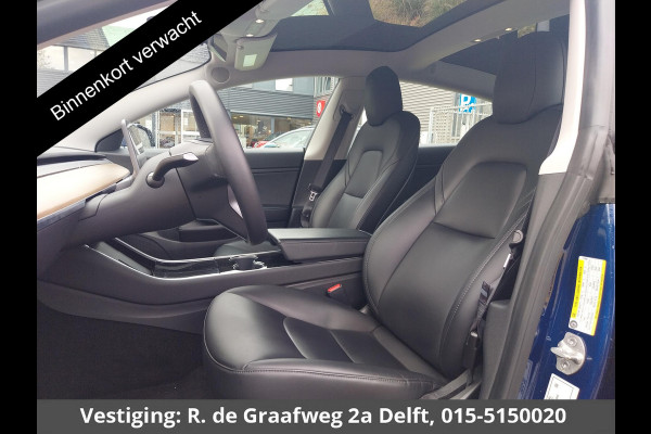 Tesla Model 3 Standard RWD Plus 60 kWh (238 PK) ACCU: 92% | Navigatie | Panoramadak | Stoelverwarming | Leder | 380 km actieradius |