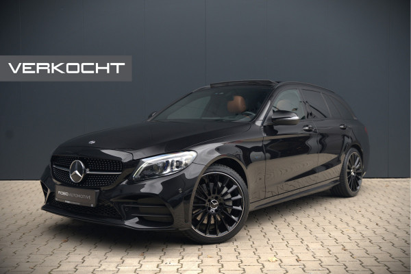 Mercedes-Benz C-Klasse Estate 300 e Business Solution AMG | Panoramadak | Stoelverwarming | Multibeam LED | Camera | Navigatie | Parkeersensoren | Leer | Apple Carplay | Ambiance Verlichting