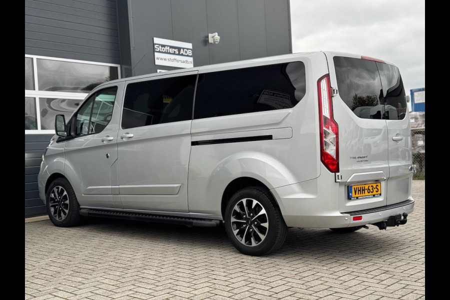 Ford Transit Custom 2.0 TDCI L2H1 Platinum DC 5P | 2X SCHUIF | Raptor | Xenon | Leer | Treeplank | Carplay | Automaat | Trekhaak