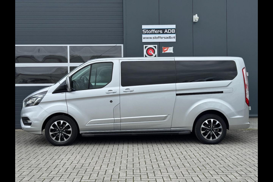 Ford Transit Custom 2.0 TDCI L2H1 Platinum DC 5P | 2X SCHUIF | Raptor | Xenon | Leer | Treeplank | Carplay | Automaat | Trekhaak