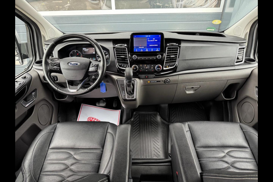 Ford Transit Custom 2.0 TDCI L2H1 Platinum DC 5P | 2X SCHUIF | Raptor | Xenon | Leer | Treeplank | Carplay | Automaat | Trekhaak