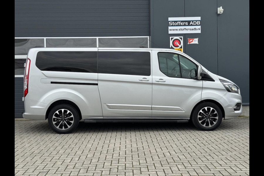 Ford Transit Custom 2.0 TDCI L2H1 Platinum DC 5P | 2X SCHUIF | Raptor | Xenon | Leer | Treeplank | Carplay | Automaat | Trekhaak