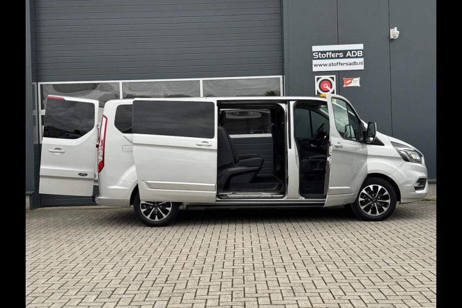 Ford Transit Custom 2.0 TDCI L2H1 Platinum DC 5P | 2X SCHUIF | Raptor | Xenon | Leer | Treeplank | Carplay | Automaat | Trekhaak