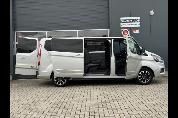Ford Transit Custom 2.0 TDCI L2H1 Platinum DC 5P | 2X SCHUIF | Raptor | Xenon | Leer | Treeplank | Carplay | Automaat | Trekhaak