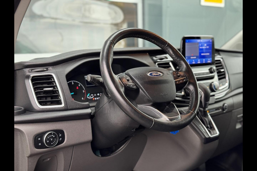 Ford Transit Custom 2.0 TDCI L2H1 Platinum DC 5P | 2X SCHUIF | Raptor | Xenon | Leer | Treeplank | Carplay | Automaat | Trekhaak