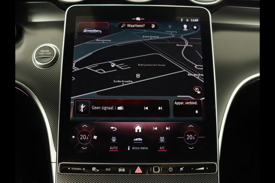 Mercedes-Benz C-Klasse 300 e AMG Line | Panoramadak | Wegklapbare trekhaak | Sfeerverlichting | Elektrische stoelen | Stoelverwarming | 360 Camera | Leder | Memory | Carplay