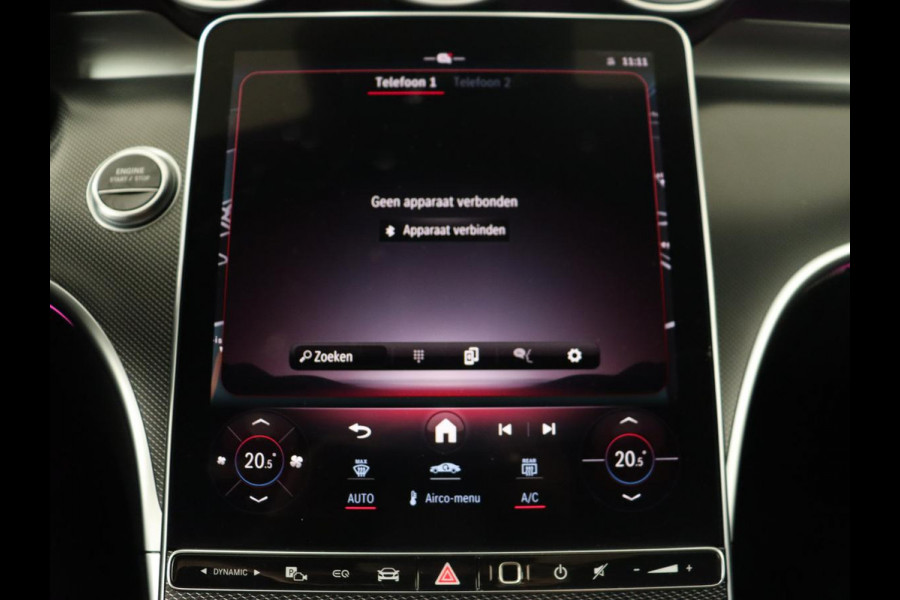 Mercedes-Benz C-Klasse 300 e AMG Line | Panoramadak | Wegklapbare trekhaak | Sfeerverlichting | Elektrische stoelen | Stoelverwarming | 360 Camera | Leder | Memory | Carplay