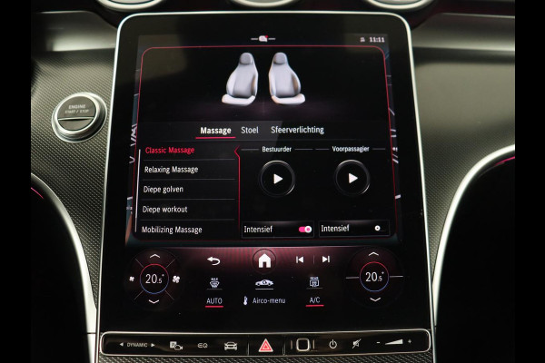 Mercedes-Benz C-Klasse 300 e AMG Line | Panoramadak | Wegklapbare trekhaak | Sfeerverlichting | Elektrische stoelen | Stoelverwarming | 360 Camera | Leder | Memory | Carplay